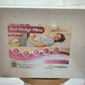 NEW** ABCOSPORT Memory Foam Wedge Pillow And Washable Cover 25X24X12